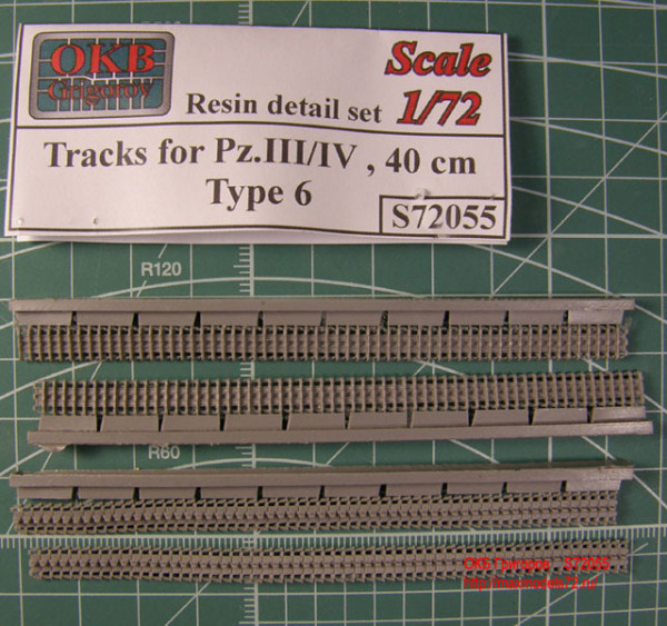 OKBS72055 Траки для танков семейств Pz.III/ Pz/IV  и машин на их шассии 40см. Тип 6         Tracks for Pz.III/IV , 40 cm, type 6 (thumb7672)
