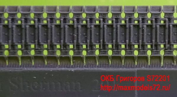 OKBS72201   Траки для семейства танков M4                Tracks for M4 family, T56 with two extended end connectors type 1 (thumb8588)