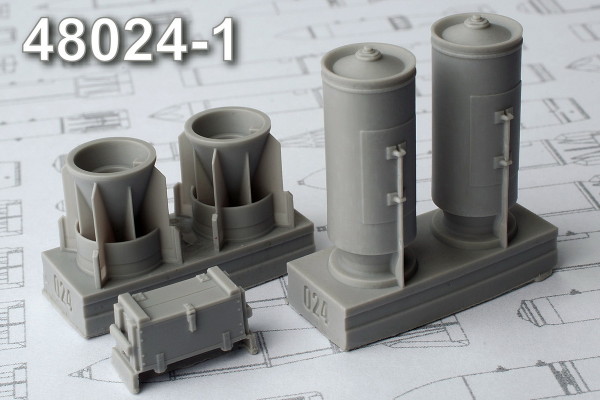 АМС 48024-1 РБК-500-255 ПТАБ-10-5 разовая бомбовая кассета с ящиком для пороховых зарядов (в комплекте две кассеты и ящик). (thumb10275)