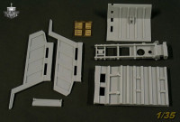 BM3549   Самосвал Урал конверсионный набор для модели Trumpeter     Dump truck conversion set for Trumpeter Ural kit (attach1 12129)