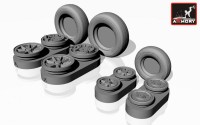 AR AW32301   1/32 F-104G Starfighter wheels, w/ optional nose wheels, weighted (attach1 12321)