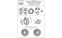 AR AW48024   1/48 Sukhoj Su-30 / Su-35 wheels, weighted tires, front mudguard (attach4 12436)