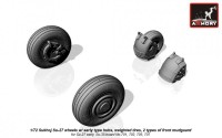 AR AW72032b    1/72 Sukhoj Su-27 wheels w/ early type hubs, weighted tires, 2 types of front mudguard (attach3 12813)