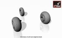 AR AW72044    1/72 Antonov An-28 Cash wheels w/ weighted tires (attach2 12865)