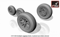 AR AW72312    1/72 F-104G Starfighter wheels (w/ optional nose wheels) (attach3 12919)