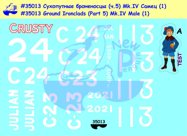 Pen35013 Ground Ironclads Part 5 British WW1 Mk.IV Male (1)
For Takom, Tamiya, Emhar kits (thumb14019)