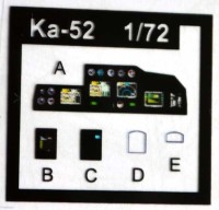 ACEPE7267   Ka-52 interior (regular fret +prepainted fret + color desk on film + 2 masks for Zvezda kit) (attach2 21272)