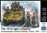 MB35164   101th light company. US paratroopers and British tankmеn, France, 1944 (thumb18182)