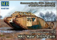 MB72001   Mk I "Male" British tank, Somme battle, 1916 (thumb18212)