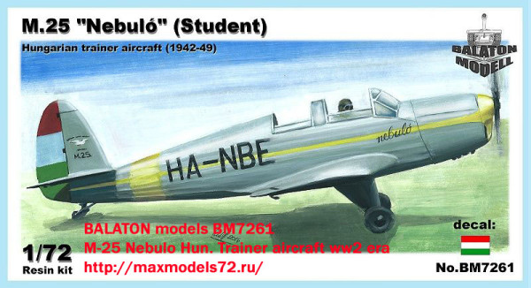 BM7261     M-25 Nebulo Hun. Trainer aircraft ww2 era (thumb19262)