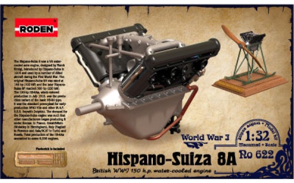 RN622   Hispano Suiza V8, engine (thumb19618)