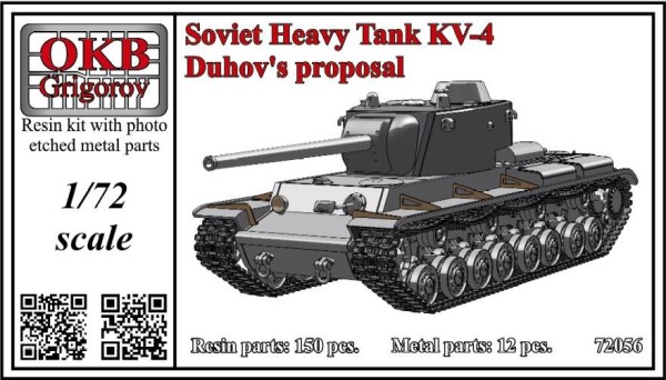 OKBV72056    Soviet Heavy Tank KV-4, Duhov's proposal (thumb20605)