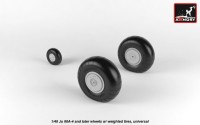 AR AW48202   1/48 Junkers Ju 88 late wheels w/ weighted tires (attach1 21555)