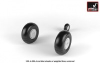 AR AW48202   1/48 Junkers Ju 88 late wheels w/ weighted tires (attach2 21555)