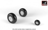 AR AW48202   1/48 Junkers Ju 88 late wheels w/ weighted tires (attach3 21555)