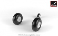 AR AW48203   1/48 Junkers Ju 188 wheels w/ weighted tires (attach2 21561)
