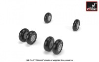 AR AW48311   1/48 CH-47 Chinook wheels w/ weighted tires (attach2 21573)