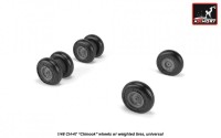 AR AW48311   1/48 CH-47 Chinook wheels w/ weighted tires (attach3 21573)