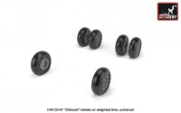 AR AW48311   1/48 CH-47 Chinook wheels w/ weighted tires (attach4 21573)