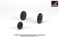 AR AW72050   1/72 Mikoyan MiG-21 Fishbed wheels w/ weighted tires, late (attach1 21598)