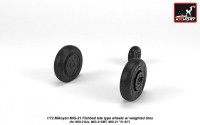 AR AW72050   1/72 Mikoyan MiG-21 Fishbed wheels w/ weighted tires, late (attach3 21598)