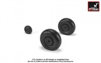 AR AW72202   1/72 Junkers Ju 88 late wheels w/ weighted tires (thumb21604)