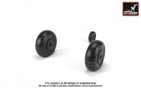 AR AW72202   1/72 Junkers Ju 88 late wheels w/ weighted tires (attach1 21604)