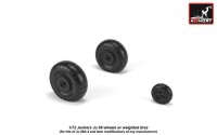 AR AW72202   1/72 Junkers Ju 88 late wheels w/ weighted tires (attach2 21604)