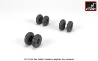 AR AW72318   1/72 CH-53 Sea Stallion wheels w/ weighted tires (attach1 21626)