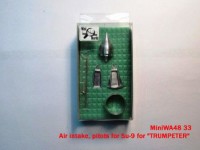 MiniWA4833   Air intake, pitots for Su-9 for «TRUMPETER» (attach1 23146)