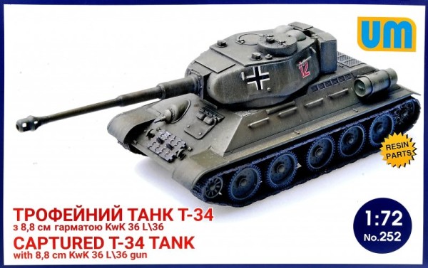UM252   T-34 captured tank with 8,8 cm KwK 36L/36 gun (thumb24504)