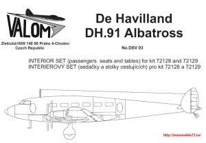 VMDSV03   Interior set for 72128 DH.91 Albatross (thumb25604)