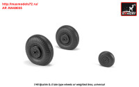 AR AW48035   1/48 Iljushin IL-2 Bark (late) wheels w/ weighted tires (attach2 31273)