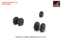 AR AW72059   1/72 Iljushin IL-14 wheels w/ weighted tires (attach1 31309)