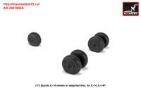 AR AW72059   1/72 Iljushin IL-14 wheels w/ weighted tires (attach2 31309)