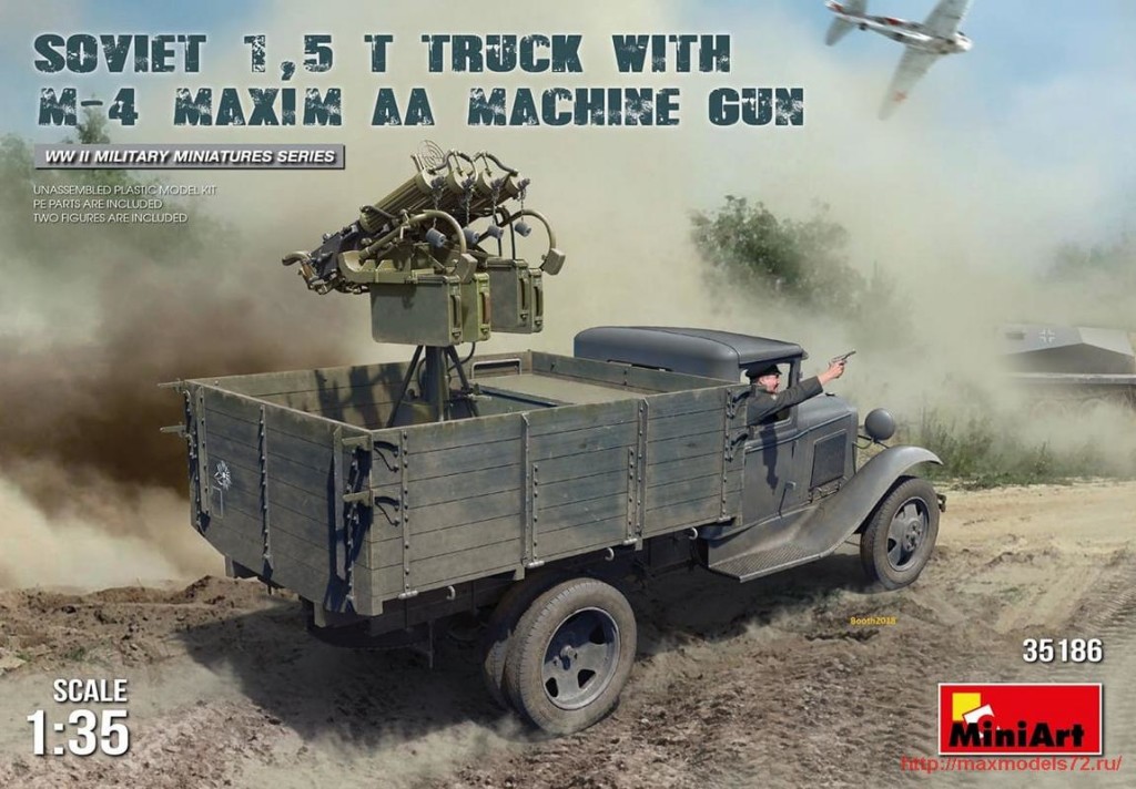 MA35186   Soviet 1,5 t Truck w/ M-4 Maxim AA Machine Gun (thumb32589)