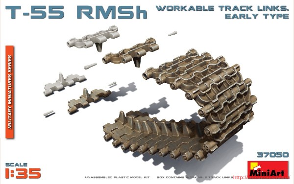 MA37050   T-55 RMSh Workable Track Links. Early Type (thumb32692)