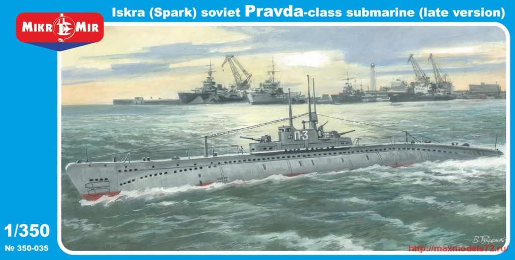 MMir350-035   "Iskra" (Spark) Pravda class Soviet submarine (late version) (thumb32560)