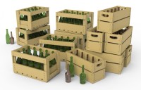 MA35575   Champagne & Cognac bottles w/crates (attach3 27043)