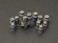 MA35580   Milk cans with small cart (attach1 27055)