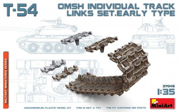 MA37046   T-54 OMSh individual track links set. Early type (thumb27157)
