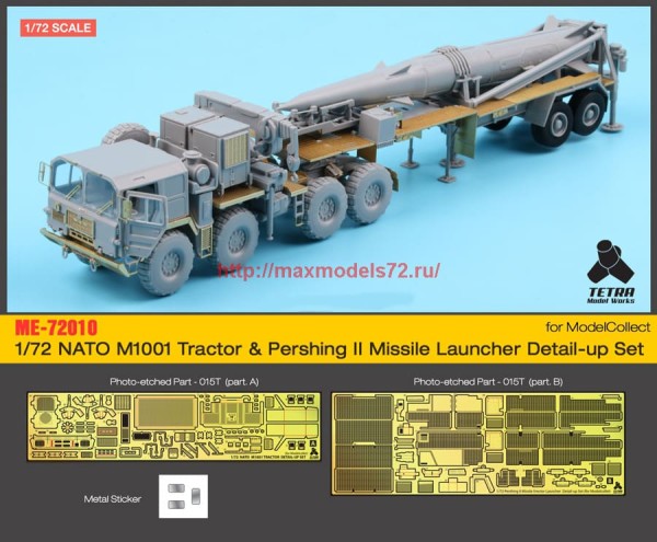 TetraME-72010   1/72 NATO M1001 Tractor & Pershing II Missile Launcher Detail up set  for Modelcollect (thumb34054)