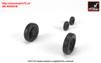 AR AW48318   1/48 F-101 Voodoo wheels w/ optional nose wheels & weighted tires (attach1 31387)