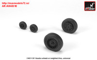 AR AW48318   1/48 F-101 Voodoo wheels w/ optional nose wheels & weighted tires (attach2 31387)