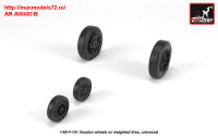 AR AW48318   1/48 F-101 Voodoo wheels w/ optional nose wheels & weighted tires (attach3 31387)