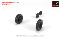 AR AW72321   1/72 F-101 Voodoo wheels w/ optional nose wheels & weighted tires (attach1 31407)