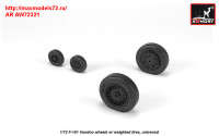 AR AW72321   1/72 F-101 Voodoo wheels w/ optional nose wheels & weighted tires (attach2 31407)