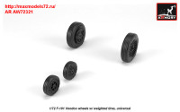 AR AW72321   1/72 F-101 Voodoo wheels w/ optional nose wheels & weighted tires (attach3 31407)