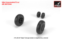 AR AW72504   1/72 JAS-39 «Gripen» wheels w/ weighted tires, late (attach1 31427)