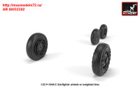 AR AW32302   1/32 F-104A/C Starfighter early type wheels, w/ optional nose wheels, weighted (attach4 31350)